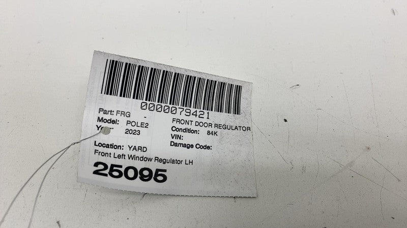 30747091 ⭕ 2021-2023 Polestar 2 Front Left Side Door Window Regulator & Carrier 30747091