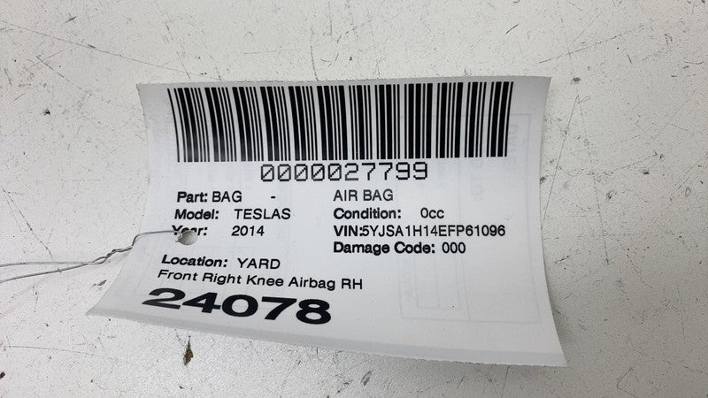 ⭕ 2012-2015 Tesla Model S MS Passenger, Driver Knee Airbag LH & RH 100