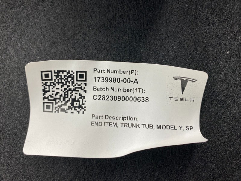 173998000A ⭕ 2020-2023 Tesla Model Y Cargo Storage Compartment Box Trunk Tub 1739980-00-A