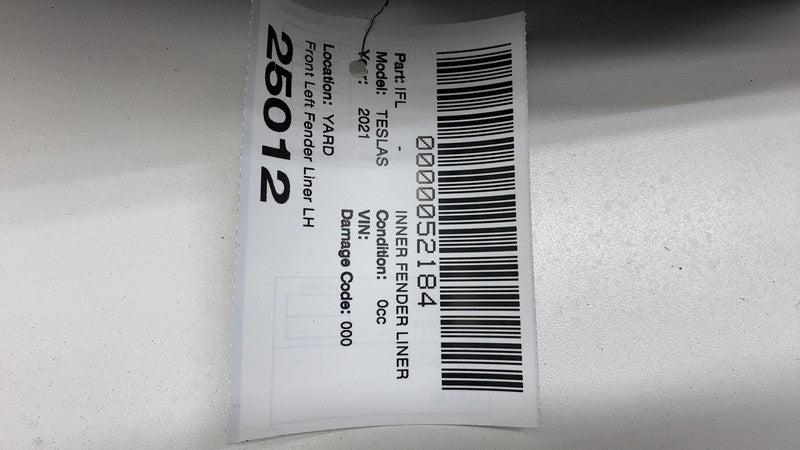 156975600B 2021-2024 Tesla Model S Front Left Wheel Arch Fender Liner Splash Shield Guard