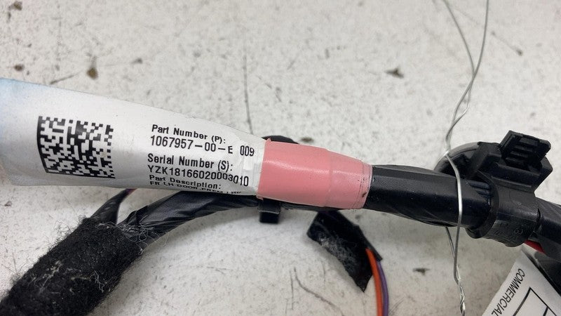 106795700E ⭕ 2017-2019 Tesla Model 3 Front Left Door Wiring Harness Cable Wire 1067957-00-E
