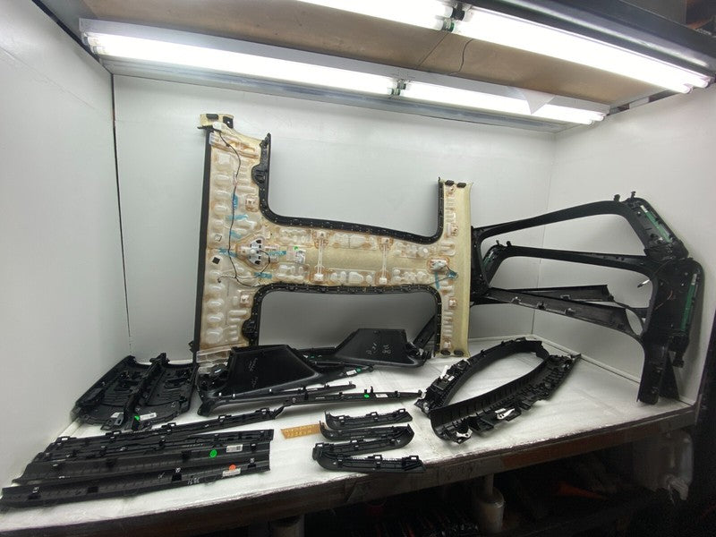 ⭕ 16-20 Tesla Model X SET Headliner Sunvisor Upper A + B + C-Pillar Tr