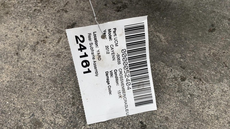 2011-2018 Porsche Cayenne Rear Subframe Cradle Crossmember w/ Stabilizer Bar AWD