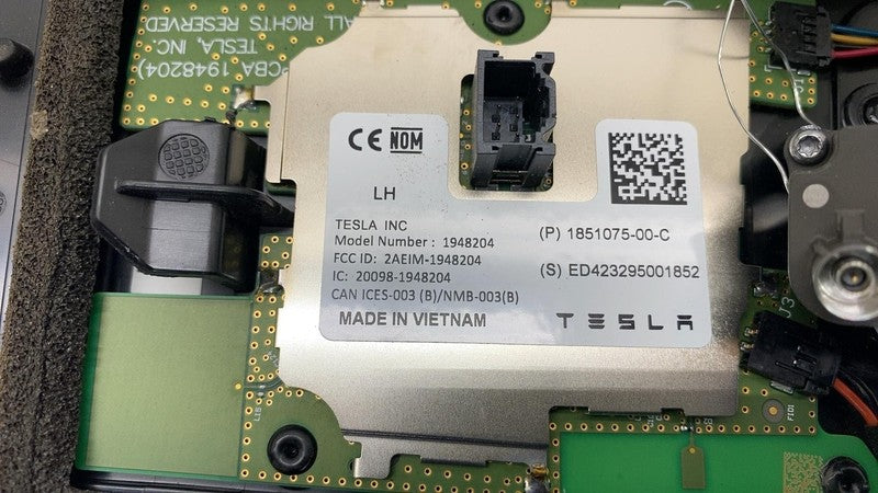 184857500D 2024 2025 Tesla Cybertruck Driver Left Door B-Pillar Applique Molding w/ Camera
