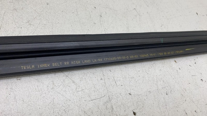 ⭕ 24-25 Tesla Model 3 Rear Left Door Inner Belt Weatherstrip Seal 1712