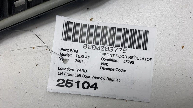 ⭕ 2020-2024 Model Y Front Left Window Regulator & Motor w/ Carrier 149