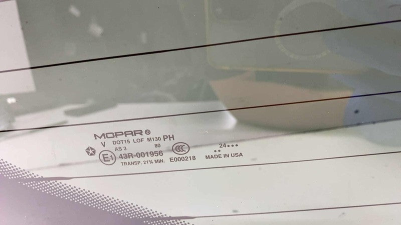 E1 43R-001956 ⭕2017-2025 Chrysler Pacifica Rear Tailgate Liftgate Back Window Glass 68227744AD