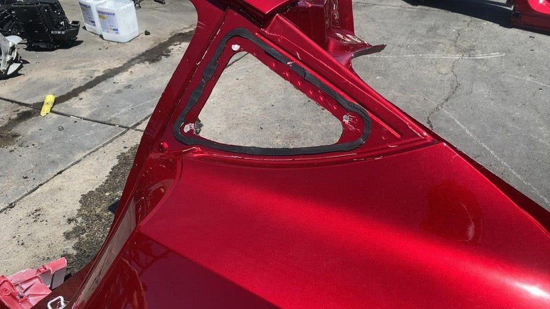 ⭕ 2020-2024 Tesla Model Y Rear Left Quarter Panel Structural Cutout LH Red PR01