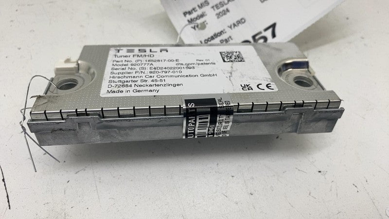 185281700E ⭕ 24-25 Tesla Model 3 M3 Radio Tuner Module FM/HD OEM 1852817-00-E Model 920777A