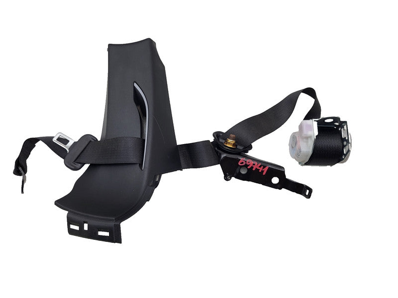 102473200C ⭕ 12-15 Model S Rear Right Seat Belt Retractor w/ Mid C-Pillar Trim 1023136-05-D