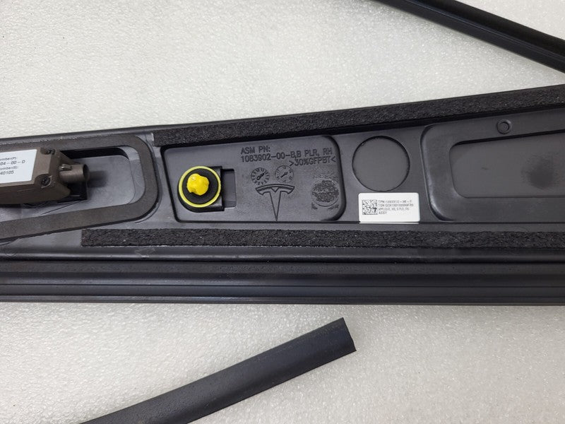 108390200B 16-20 Model X Right B-Pillar Applique Trim Molding w/ Camera & Seal 1092312-98-F