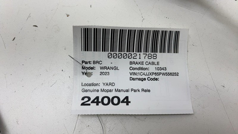 ⭕ 2021-2023 Jeep Wrangler 4Xe Mopar Manual Park Release Cable OEM 6849