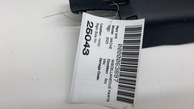 LJ8B R24478 AKW 21-24 Mustang Mach-E Right Side Lower B-Pillar Trim Cover Panel LJ8B-R243A52-AKW