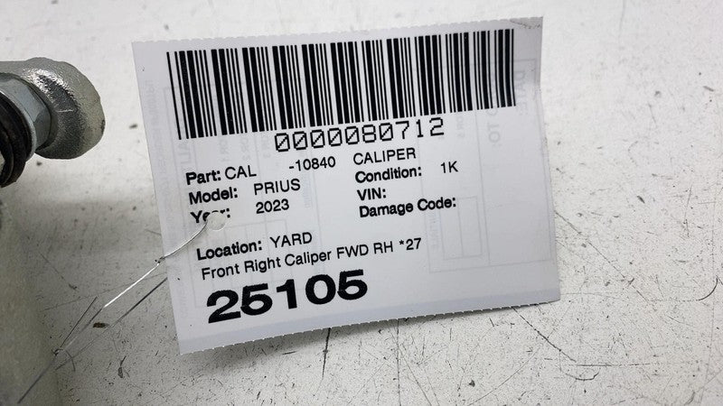 ⭕ 2020-2024 Toyota Prius Front Passenger Side Caliper w/ Brake Hose Line Right