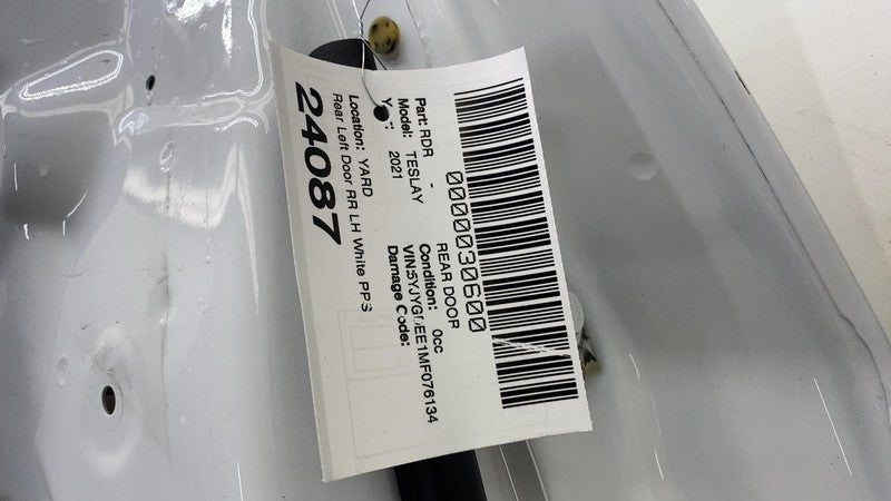 ⭕ 20-26 Tesla Model Y MY Rear Driver Side Door Shell Panel Left White