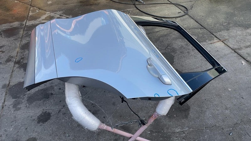 2011-2018 Porsche Cayenne Rear Driver Side Door Shell Panel Left Silver - LX7W