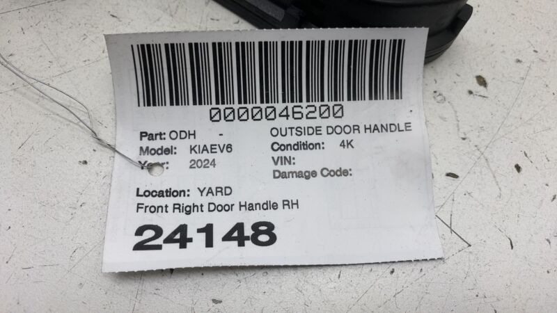 2022-2024 Kia EV6 Front Passenger Side Exterior Door Handle Outside Right Gray