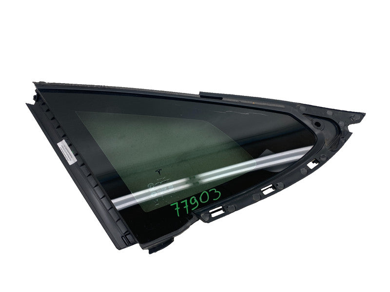 E6 43R-008010 ⭕ 2012-2020 Tesla Model S Rear Driver Side Quarter Fixed Glass Left LH Assembly