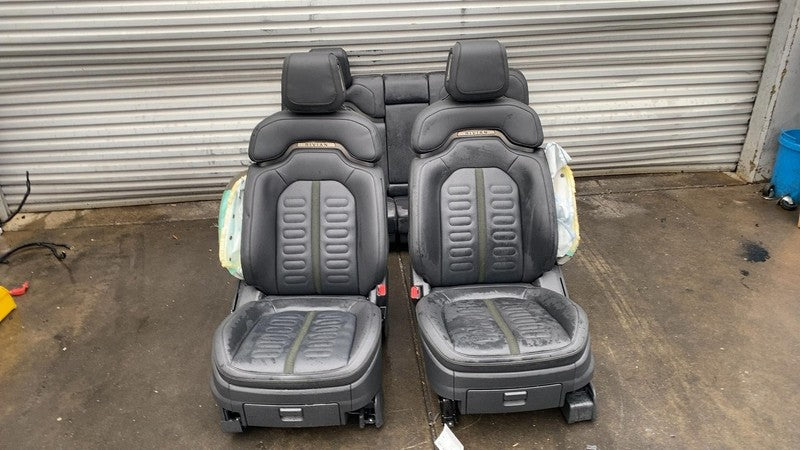 ⭕ 2022-2024 Rivian R1T Front Left & Right + Rear 2nd Row Leather Seat Black Assy