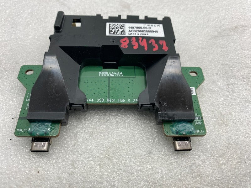 1487960 00 D ⭕ 17-23 Model 3 Y Rear Center Console Back USB Port Switch Type C 1487960-00-D
