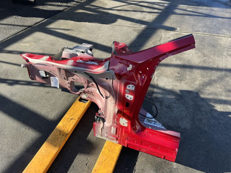 Does not apply 2012-2016 Tesla Model S Front Left Quarter Panel Fender Apron Frame Cut Red PPMR
