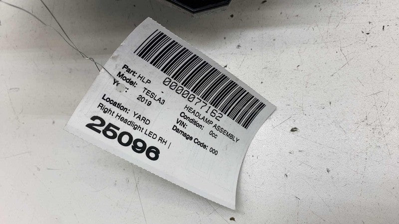 ⭕ 17-23 Tesla Model 3 Front Right Headlight LED Up-Level Headlamp 1077