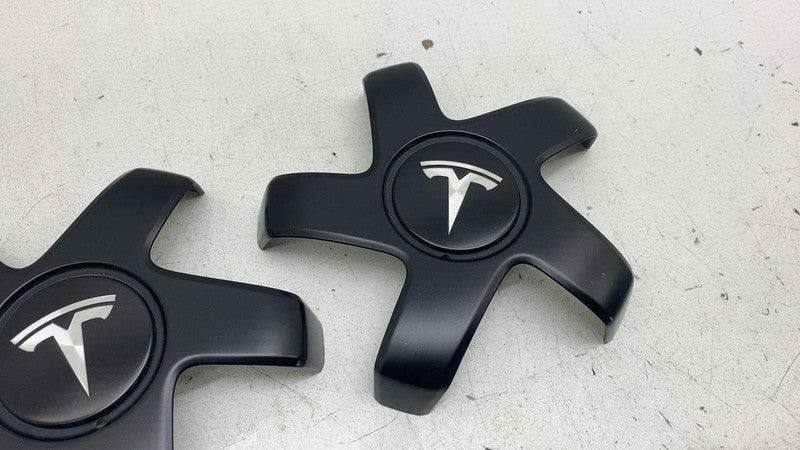 1044234B ⭕ 2017-2022 Tesla Model 3 Wheel Center Machined Hub Cap Cover Black x4 1044234-B