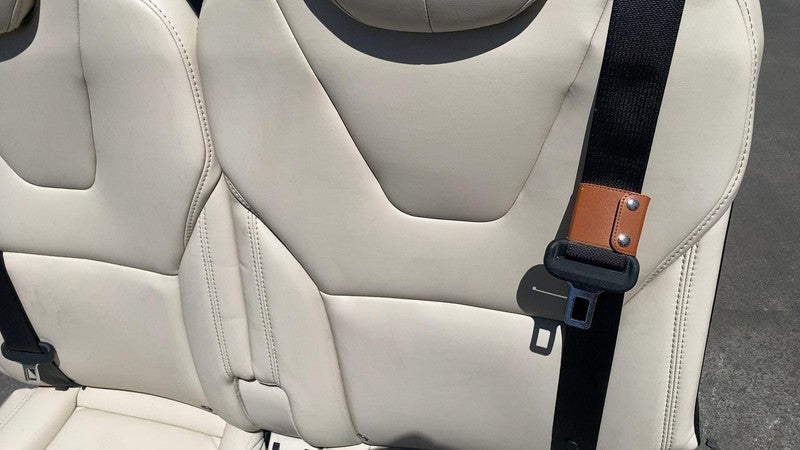 ⭕ 2016-2020 Tesla Model X Rear Left & Right 3rd Row Seat Leather White Assembly