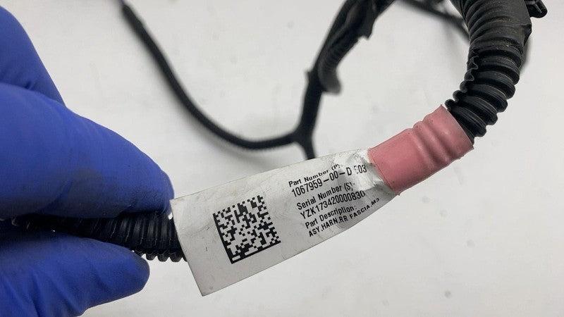 106795900D ⭕ 2017-2023 Tesla Model 3 M3 Rear Bumper Wiring Harness Cable Wire 1067959-00-D