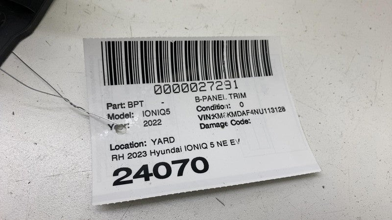 ⭕ 2022 2023 Hyundai Ioniq 5 Passenger Side B-Pillar Trim Cover Panel Right Gray