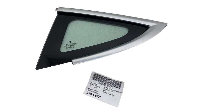 2017-2020 Tesla Model 3 M3 Rear Driver Side Quarter Fixed Window Glass