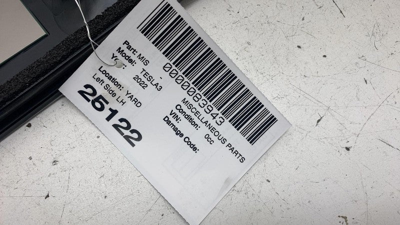 1100437-00-E ⭕ 2017-2023 Tesla Model 3 Left B-Pillar Applique Glass Trim Molding 1100437-00-E