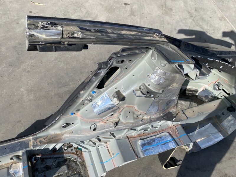 Does Not Apply 2012-2015 Tesla Model S Rear Right Quarter Structural Body Panel Frame Cut Out