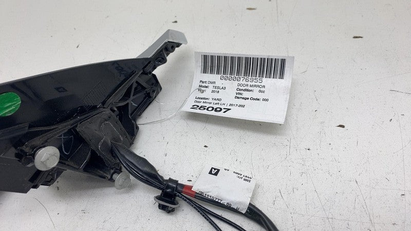 ⭕ 17-20 Tesla Model 3 Left Exterior Rear View Door Mirror Red PPMR 111