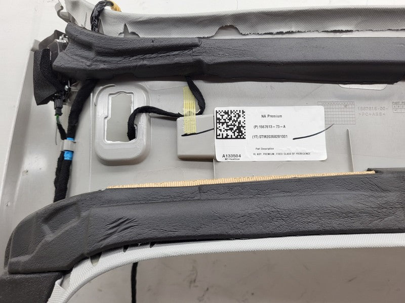 2067970 00 B ⭕17-20 Tesla Model 3 Sunvisor + Panoramic Sunroof Ceiling Headliner 1567613-73-A