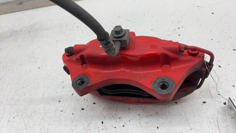 1042642-01-A 2012-2020 Tesla Model S Rear Passenger Side Caliper Red w/ Brake Hose Line Right