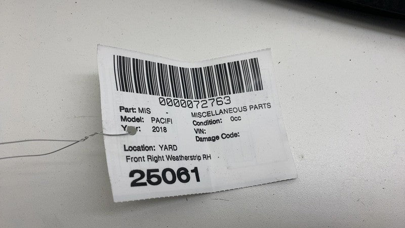 ⭕ 2017-2025 Chrysler Pacifica Front Right Door Body Weatherstrip Rubber Seal RH