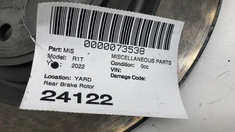 ⭕ 2022 2023 2024 Rivian R1T R1S Rear Left or Right Brake Disc Rotor Assy LH = RH