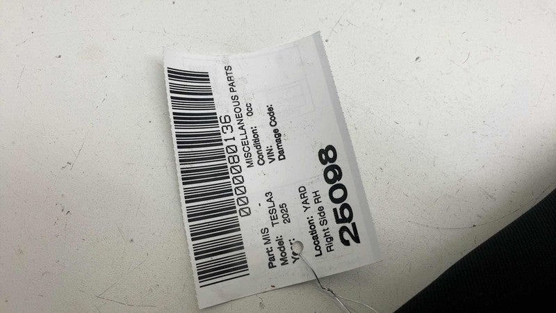 183664891A ⭕ 24-25 Model 3 Rear Passenger 2nd Row Seat Bolster Cushion Right 1836648-91-A