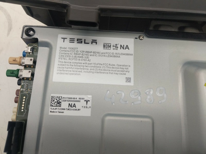 1775000 00 K ⭕ 2017-2022 Tesla Model 3 M3 Y MY MCU Media Control Computer Module 1775000-00-K