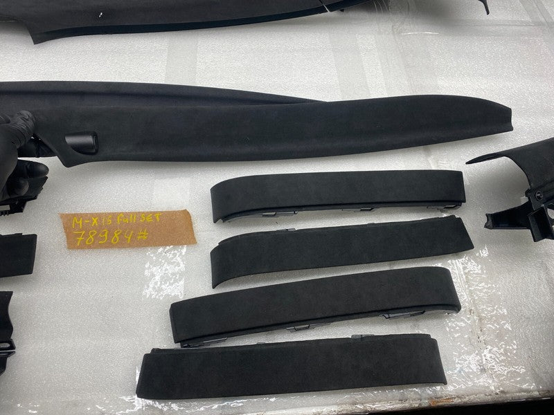 ⭕ 16-20 Tesla Model X SET Headliner Sunvisor Upper A + B + C-Pillar Tr