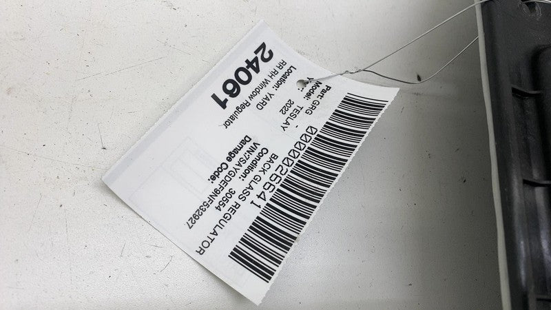 ⭕ 20-23 Tesla Model Y Rear Passenger Right Window Regulator & Motor 14