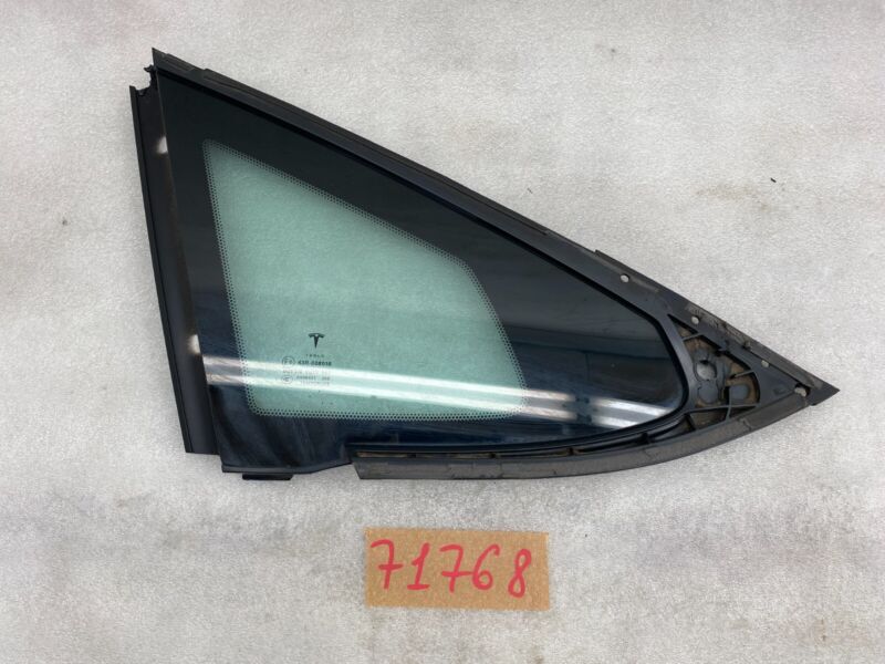2012-2020 Tesla Model S Rear Driver Side Quarter Fixed Glass Left LH Assembly