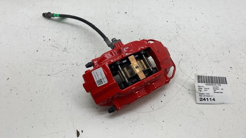 ⭕ 2016-2020 Tesla Model S X Rear Left Side Brembo Brake Caliper Red 10