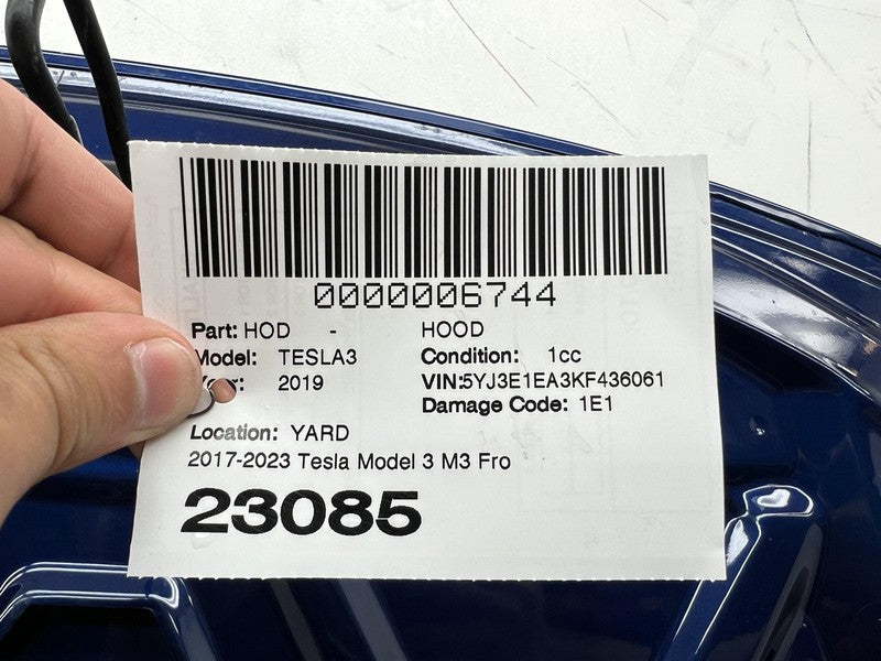 ⭕ 2017-2023 Tesla Model 3 M3 Front Hood Bonnet Shell Panel Cover Assy Blue - PPS