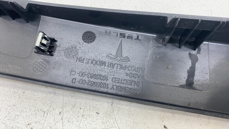 103598200D ⭕ 2016-2020 Tesla Model X Passenger C-Pillar Mid Trim Panel Right 1035982-00-D