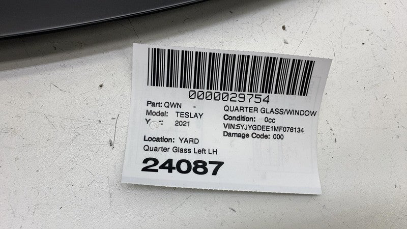 ⭕ 2020-2023 Tesla Model Y Rear Driver Side Quarter Window QTR Glass Le