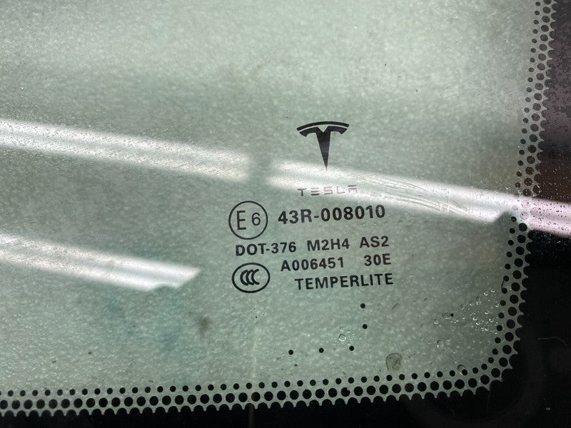 E6 43R-008010 ⭕12-21 Tesla Model S Rear Passenger Side Quarter Window Glass Right 6006383-00-I