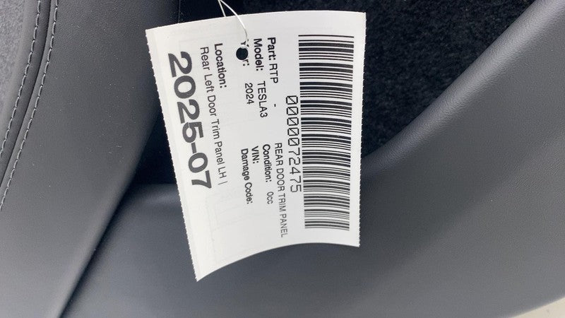 ⭕ 2024 2025 Tesla Model 3 Rear Driver Side Highland Door Panel Trim Card Left LH