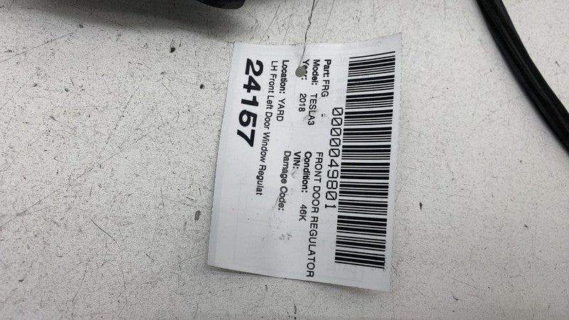 2017-2023 Tesla Model 3 Front Driver Side Door Window Regulator & Motor Left OEM